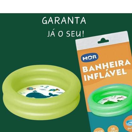 Imagem de Baby Piscina Inflável 28L Bebe Criança infantil Mor Verde
