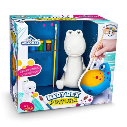 Imagem de Baby Rex Pintura Dinossauro Para Colorir Com Tinta 21cm - Adijomar