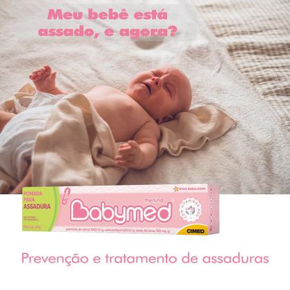 Imagem de Babymed Pomada tratamento kit com 3x45g Cada Bebê Menina
