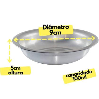 Imagem de Bacia de Alumínio Redonda Para Banho Assento e Cozinha 9cm