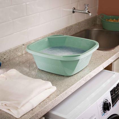 Imagem de Bacia De Plástico 8,5Lts Lavanderia Lava Roupas Reforçada Resistente UZ Várias Cores