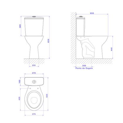 Imagem de Bacia Para Caixa Acoplada Izy Conforto Branco (pne/pcd) - Deca