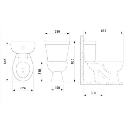 Imagem de Bacia para Caixa Acoplada Kids Branco - Celite