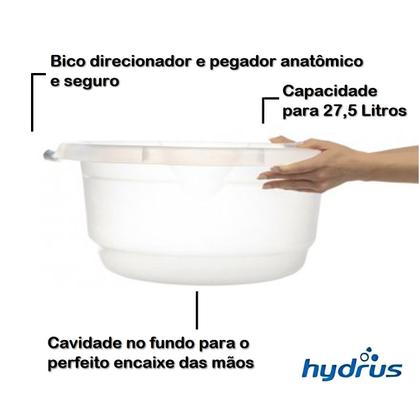 Imagem de Bacia Plástica 27,5 Litros Para Limpeza Casa Lavanderia Roupas Com Pegadores Laterais - 230 Sanremo