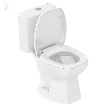 Imagem de Bacia sanitaria incepa thema com caixa acoplada branca + kit instalacao + assento pp 