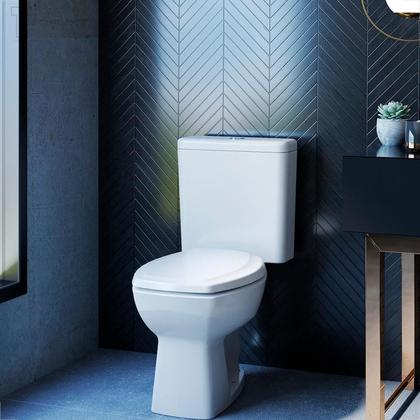 Imagem de Bacia sanitaria incepa thema com caixa acoplada branca + kit instalacao + assento pp 