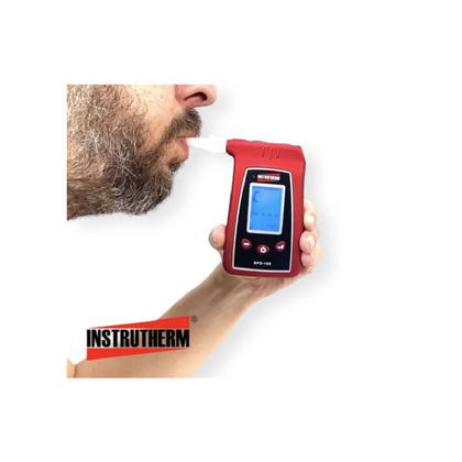 Imagem de Bafômetro Digital Álcool Escala 0.00 A 2.00Mg/l Etilômetro Alarme Bfd-100 Portátil Instrutherm Com Estojo