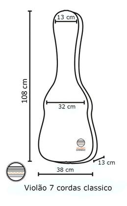 Imagem de Bag Capa Violão 7 cordas classico SUPER LUXO SL100 MXP