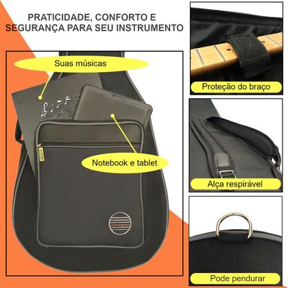 Imagem de Bag Capa Violão Classico Nylon - Super Luxo Ch200 Alcochoado