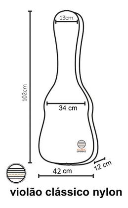 Imagem de Bag Capa Violão Classico Nylon - Super Luxo Ch200 Alcochoado