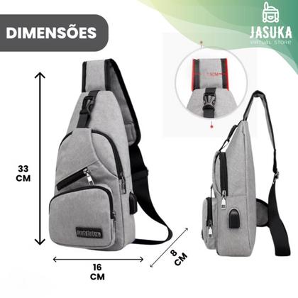 Imagem de Bag Unissex Com Entrada Usb Sortida - Mochila