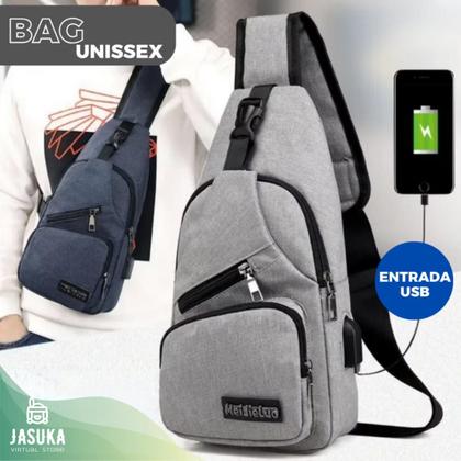 Imagem de Bag Unissex Com Entrada Usb Sortida - Mochila