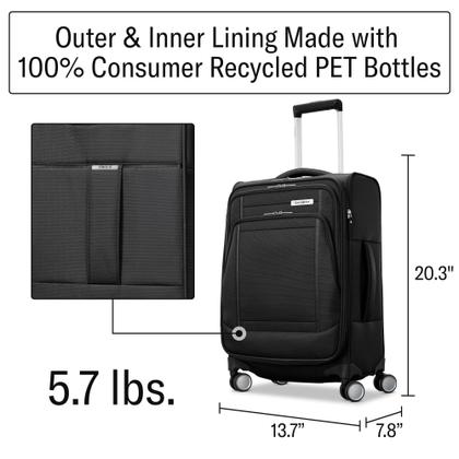 Imagem de Bagagem Samsonite Uplift Softside Carry-On de 20 polegadas preta