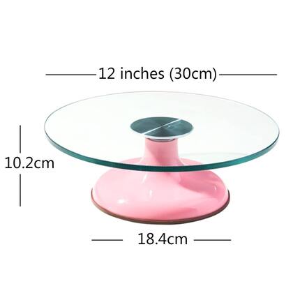 Imagem de Bailarina de Vidro Giratória Rosa BB 30cm Rolamento Duplo