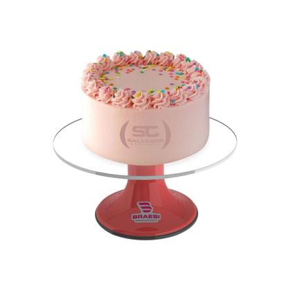 Imagem de Bailarina Giratório Profissional Modelar Decorar Confeitar Bolos BLB 300 Vermelha - Braesi