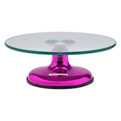 Imagem de Bailarina Para Bolo Boleira De Vidro Giratória Profissional Com Rolamento Duplo