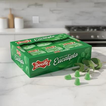 Imagem de Bala de Goma Mini Sino Eucalipto Refrescante Cx com 24un de 18g cada - Docile