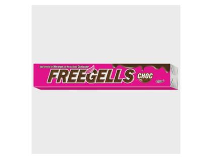 Imagem de Bala Drops Freegells Morango Chocolate C/ 12u 334,8g