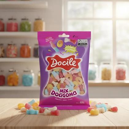 Imagem de Bala Mix Docigoma Pacote de 600gr Docile