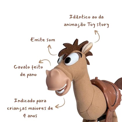 Imagem de Bala no Alvo Toy Story 5 Cavalo Tecido com Som Licenciado Disney Toyng Brinquedos