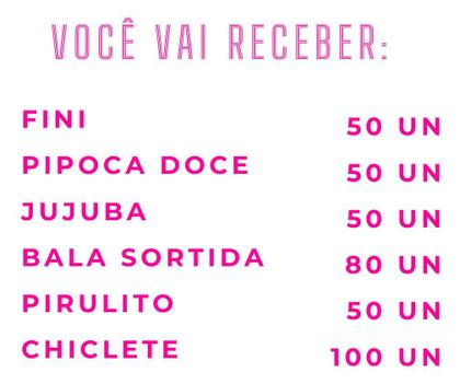 Imagem de Bala, Pirulito, Chiclete, Pipoca Doce E Bala Fini Kit 50 Sacolinhas Morango Com Chocolate 15 G 50 U Pacote X 6