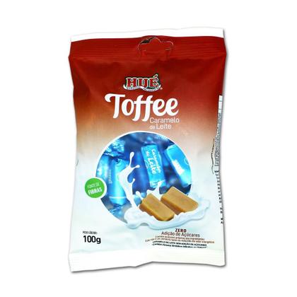 Imagem de Bala toffee de caramelo de leite zero hué 100g diet kit 6 un