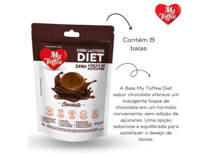 Imagem de Bala Zero Lactose Diet My Toffee Chocolate 52g - 5 Pacotes