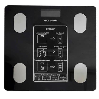 Imagem de Balança Bioimpedância Digital Com Aplicativo Bluetooth Histórico App Corporal 180 Kg