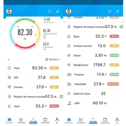 Imagem de Balança Bioimpedância Digital Com Aplicativo Bluetooth Histórico App Corporal 180 Kg