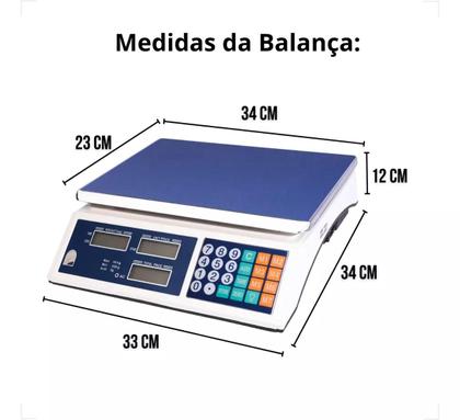 Imagem de Balança Comercial Digital 40kg 110/220v Bivolt Alta Precisão