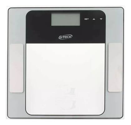 Imagem de Balança Corporal Digital Bioimpedância G-tech Glass 7 Fw Transparente Até 150 Kg