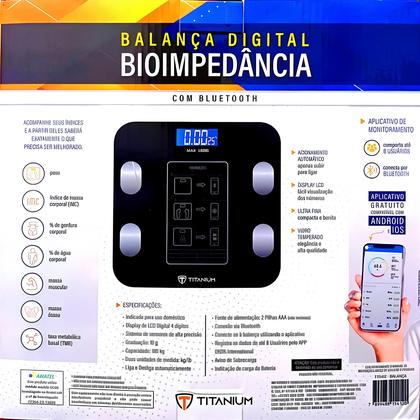 Imagem de Balança Corporal Digital De Bioimpedância domestica 180kg Bluetooth