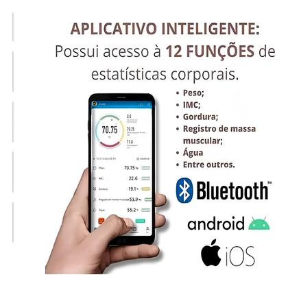 Imagem de Balança Corporal Digital De Bioimpedância domestica 180kg Bluetooth