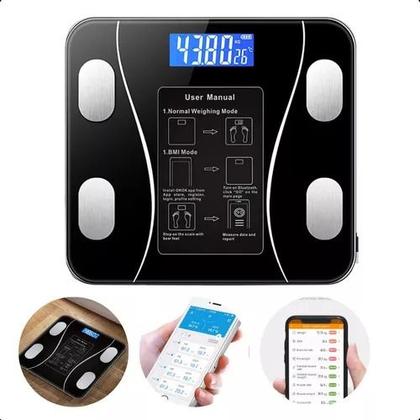 Imagem de Balança Corporal Nutricionista Bioimpedância Bluetooth 180k Cor Preto