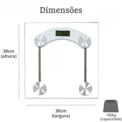 Imagem de Balança Digital Corporal de Vidro