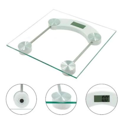 Imagem de Balança Digital Corporal Peso Até 180kg Transparente Vidro