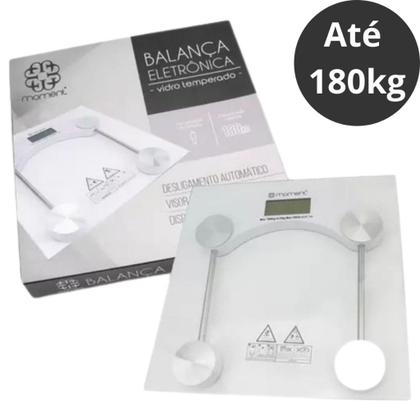 Imagem de Balança Digital Corporal Peso Até 180kg Transparente Vidro