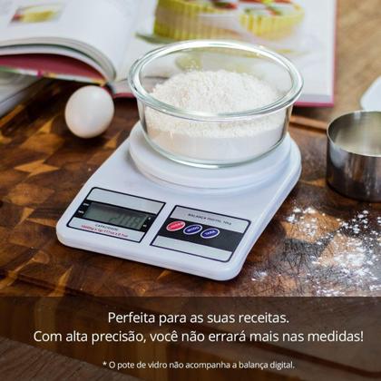 Imagem de Balança Digital Cozinha 10kg Alta Precisão Alimento Fitness - ALTOMEX