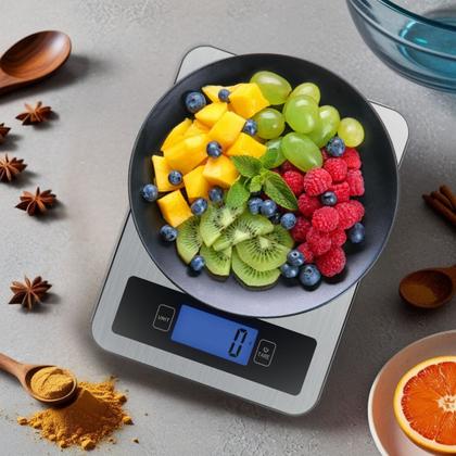 Imagem de Balança Digital de Cozinha Aolink A50 5kg Alta Precisão Inox Função Tara Visor LCD