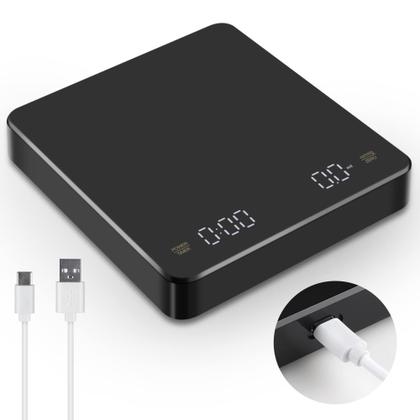Imagem de Balança Digital De Precisão Café Barista Cozinha Usb Bateria