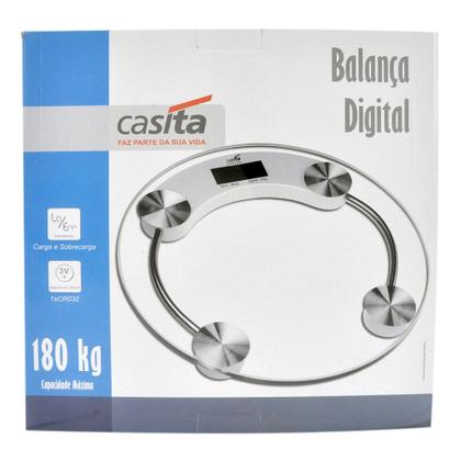Imagem de Balança Digital De Vidro Temperado Redonda 180kg