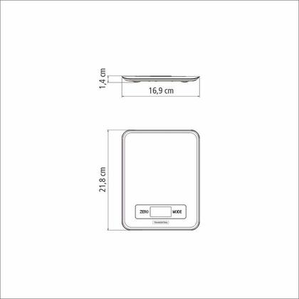 Imagem de Balança digital para cozinha tramontina adatto em aço inox