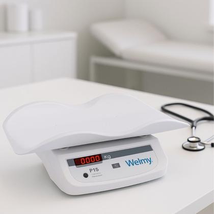 Imagem de Balança Digital Pediátrica Bebê P15 Welmy 15kg Selo Inmetro
