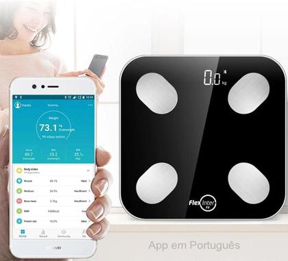 Imagem de Balanca Digital Smart Corporal Bioimpedancia APP Android IOS