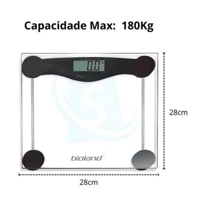 Imagem de Balança Digital Vidro Até 180kg EB-9010+Plus Bioland
