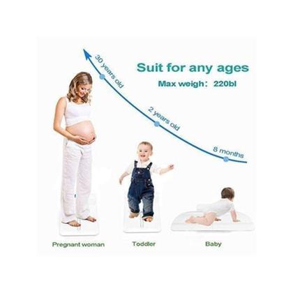 Imagem de Balanca pediatrica de bebe ate 100 kg lcd 2 em 1 luxo bebe e mamae adulto digital