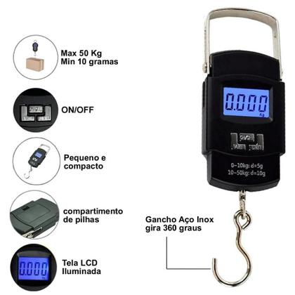 Imagem de Balança Portátil Digital de Precisão até 50kg com Envio Imediato