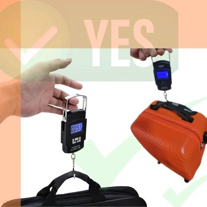 Balança Portátil Para Mala Bagagem Viagem Peixe 50Kg Digital - Balança ...