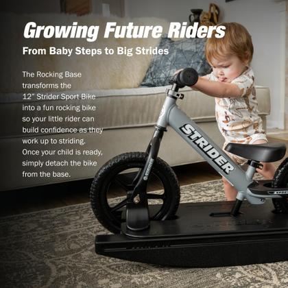 Imagem de Balance Bike Strider 12” Sport com base de balanço cinza fosco