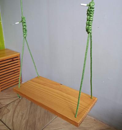 Imagem de Balanço gangorra infantil madeira 40x20 até 70kg